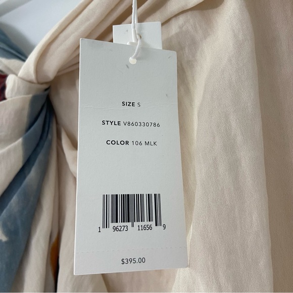 VINCE NWT Wrap Milk Painted Abstract Draped Knot Skirt Small - Picture 6 of 10